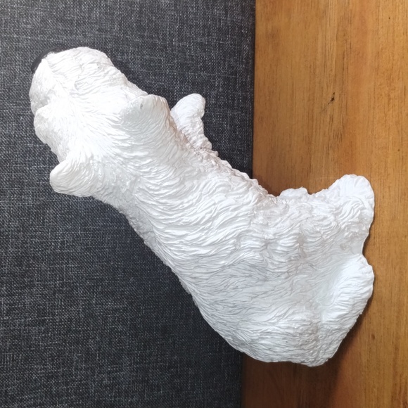 Vintage 1984 Universal Statuary Corp 316 Resin Terrier white dog statue - Picture 7 of 10